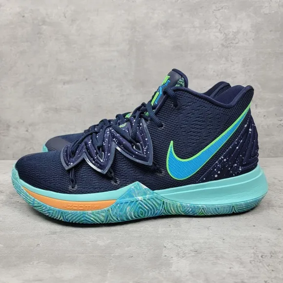 Nike Men's Kyrie 5 UFO Obsidian Light Blue Basketball Shoes Size 12 AO2918-400