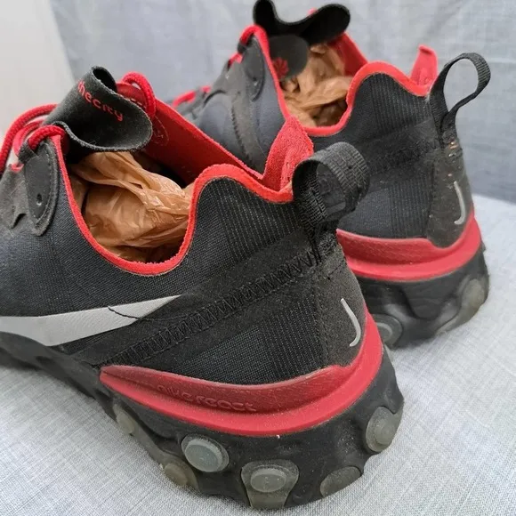 Nike Mens React Element 55 CJ1496-991 Black Running Shoes Sneakers Size 12.5