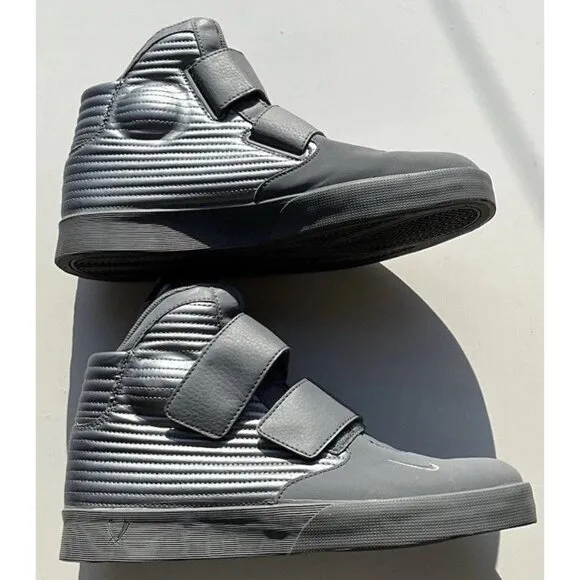 Nike Men’s Size 8.5 Fly Stepper 2K3 Gray-Silver High Top Shoes Strap Lace