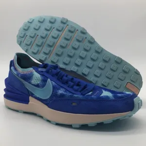 Nike Mens Waffle One By You Blue White DJ0966-991 Running Shoes Size 9.5 USED