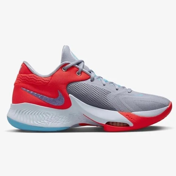 NIKE‎ Mens Zoom Freak 4 Size 13 Gray/Red Basketball Sneaker Shoes Giannis NBA