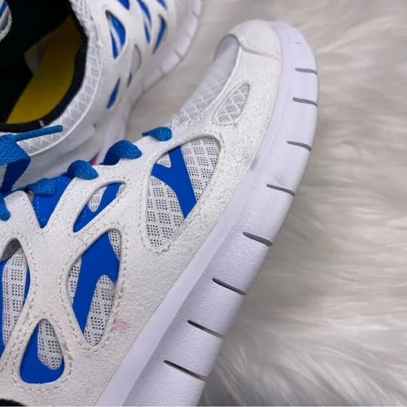 Nike Mens’s Free Run 2 White/Photo Blue Running Shoes 11.5