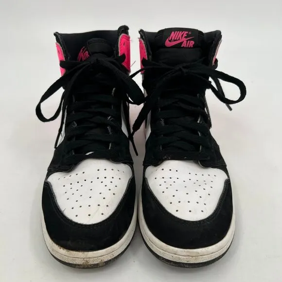 Nike Pink and Black Air Jordan Sneakers | Size 7Y