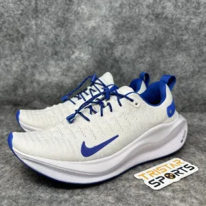 Nike React InfinityRN 4 Running Shoes Womens 8.5 White Blue DX5048-100 ID By You