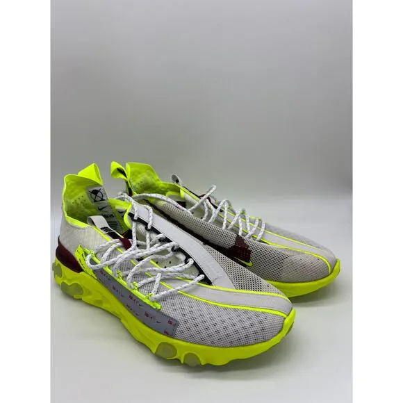 Nike React ISPA Sneakers Platinum Volt Running Shoes CT2692 002 Men's Size 10