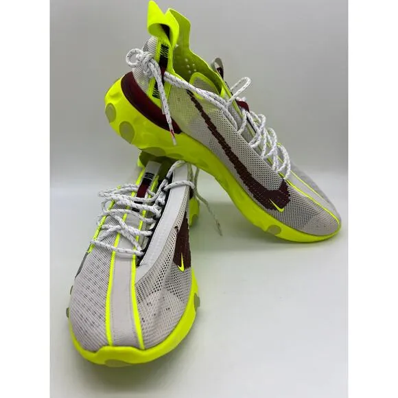 Nike React ISPA Sneakers Platinum Volt Running Shoes CT2692 002 Men's Size 10