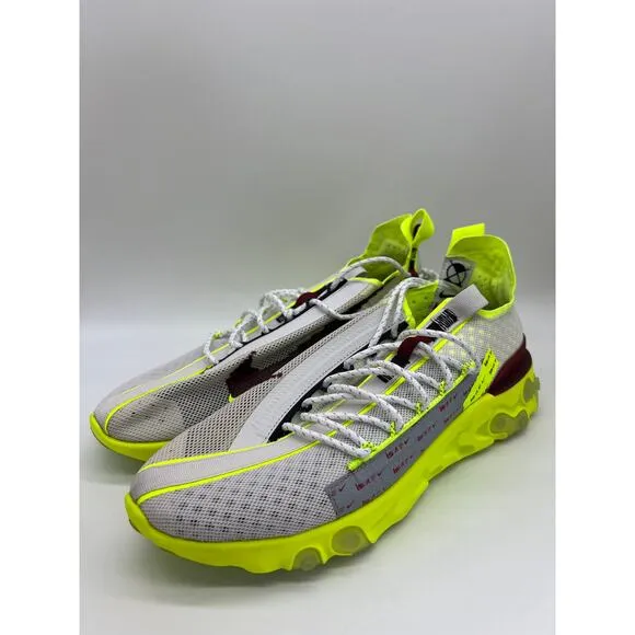 Nike React ISPA Sneakers Platinum Volt Running Shoes CT2692 002 Men's Size 10