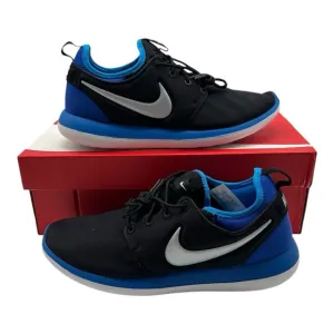 Nike Roshe Two GS Running Shoes Size Youth 6.5 Womens 8 Black Blue Sneakers