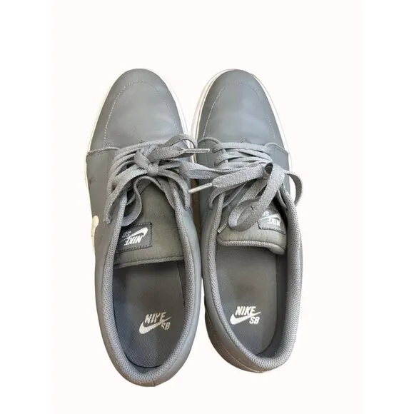 Nike SB Low Gray Leather mens skating sneakers shoes Size 13 SKU 6644