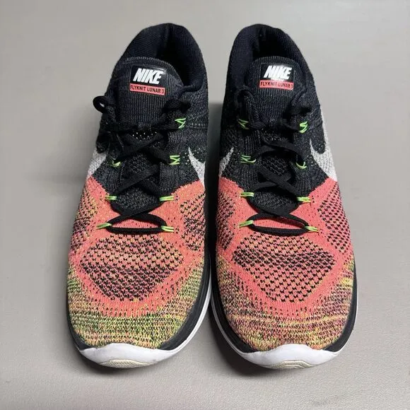 Nike Shoes Men's US 12 Multicolor Flyknit Lunar‎ 3 Athletic Running Sneakers Gym