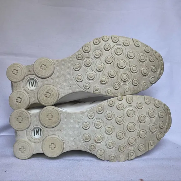 Nike Shox NZ Running Athletic White Leather Shoes 378341-128