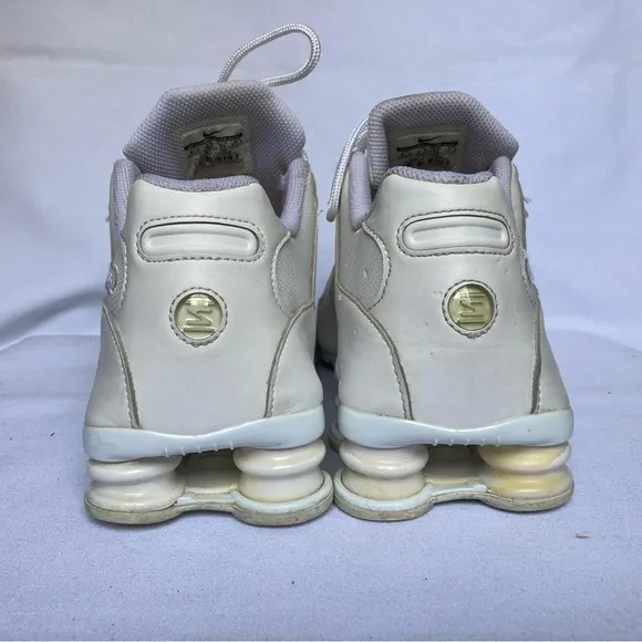 Nike Shox NZ Running Athletic White Leather Shoes 378341-128