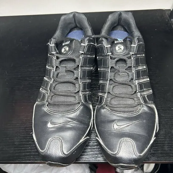 Nike Shox NZ Triple Black Men’s Running Shoes Leather 501524-091 Size 13