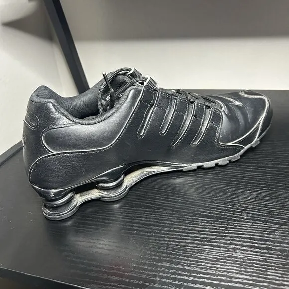 Nike Shox NZ Triple Black Men’s Running Shoes Leather 501524-091 Size 13