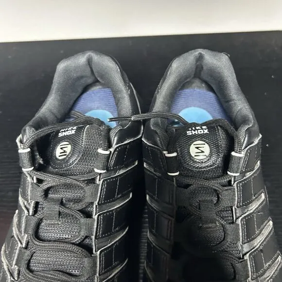 Nike Shox NZ Triple Black Men’s Running Shoes Leather 501524-091 Size 13