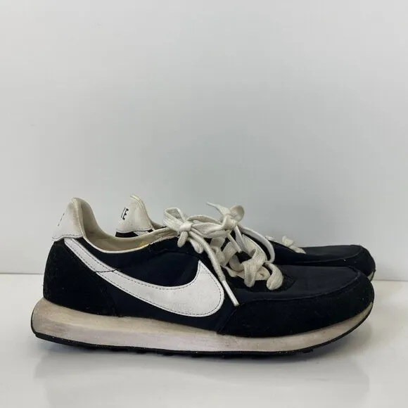Nike  Waffle Trainer 2 Running Shoes Black White Kids Size 6.5Y