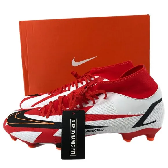 Nike White &amp; Red Athletic Cleats | New With Tags