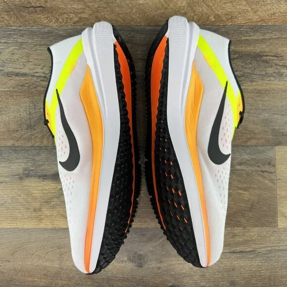 Nike Winflo 10 Sz 12 Mens White Volt Laser Orange Running Shoes