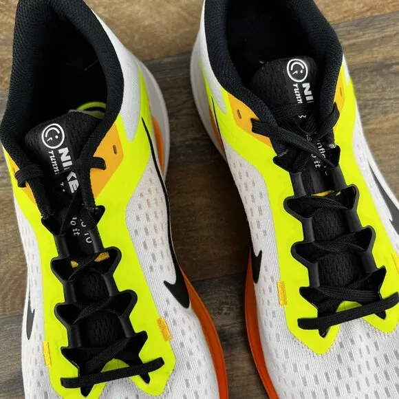 Nike Winflo 10 Sz 12 Mens White Volt Laser Orange Running Shoes
