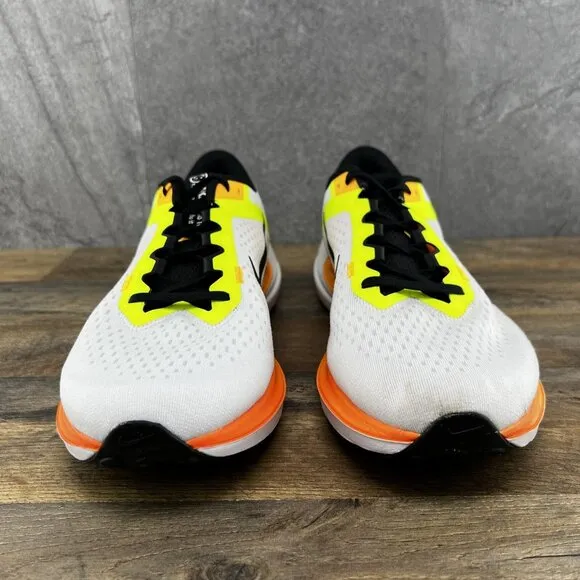 Nike Winflo 10 Sz 12 Mens White Volt Laser Orange Running Shoes