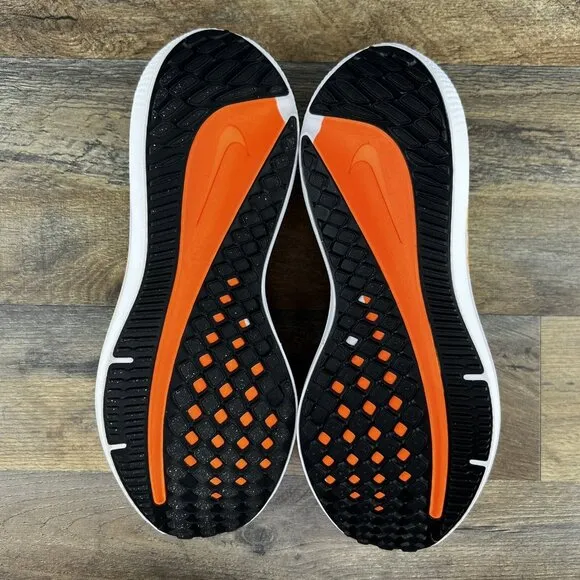Nike Winflo 10 Sz 12 Mens White Volt Laser Orange Running Shoes