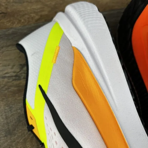 Nike Winflo 10 Sz 12 Mens White Volt Laser Orange Running Shoes