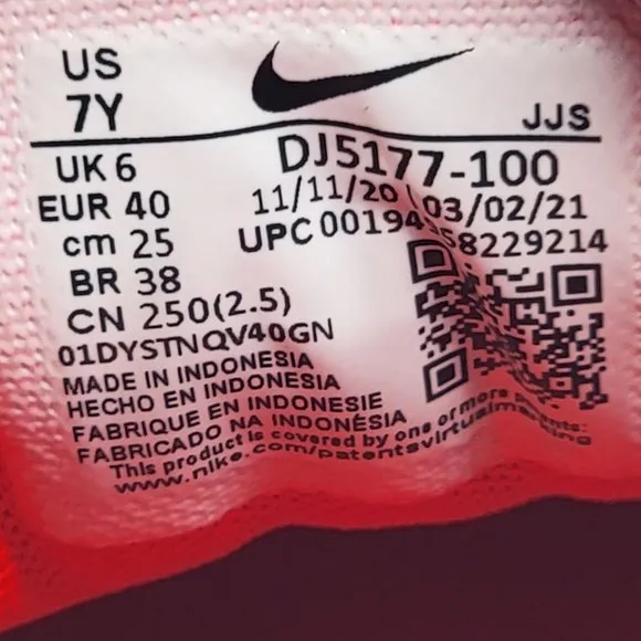 Nike Womens 8.5 Air Max 90 USA White Red Denim Blue GS Shoes DJ5177-100