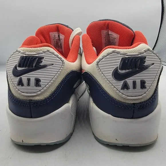 Nike Womens 8.5 Air Max 90 USA White Red Denim Blue GS Shoes DJ5177-100