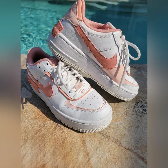 Nike Womens Air Force 1 Shadow In Washed Coral Size 8