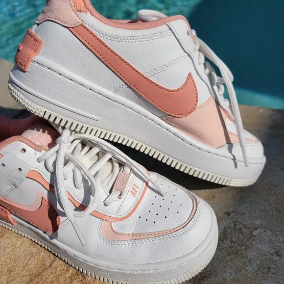 Nike Womens Air Force 1 Shadow In Washed Coral Size 8