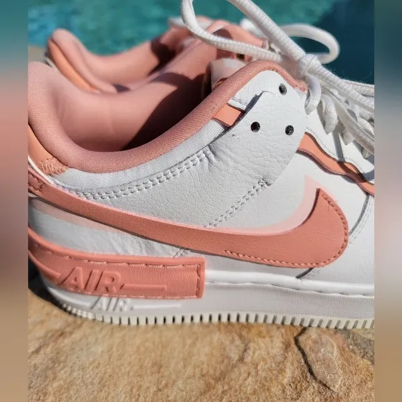 Nike Womens Air Force 1 Shadow In Washed Coral Size 8