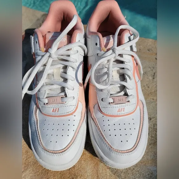 Nike Womens Air Force 1 Shadow In Washed Coral Size 8