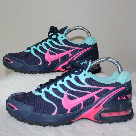 Nike Womens Air Max Torch 4 Running Shoes Navy Blue Pink Size 8 Comfort Light