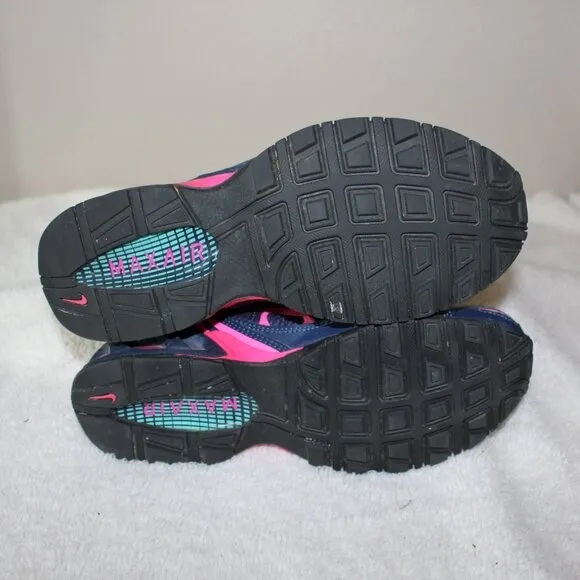 Nike Womens Air Max Torch 4 Running Shoes Navy Blue Pink Size 8 Comfort Light