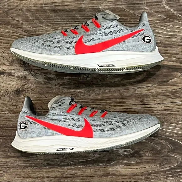 Nike Women’s‎ Gray/Red Georgia Bulldogs Air Zoom Pegasus 36 Running Shoes Sz 8.5