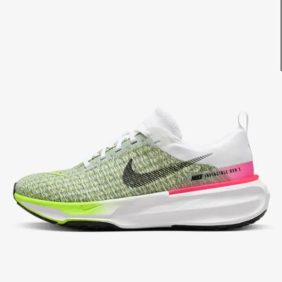 Nike | Women's ‘White Volt Hyper Pink’ ZoomX Invincible Run Flyknit3 sneaker 8.5