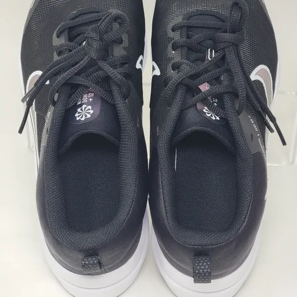 Nike Youth Size 6Y Downshifter 12 Running Shoes DM4194-003 Black White New