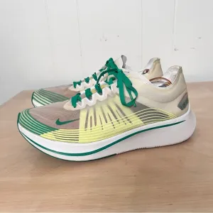 Nike Zoom Fly Celebrate the Chase Running Shoes White Green men's 10.5