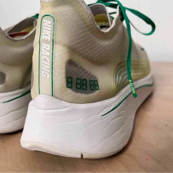 Nike Zoom Fly Celebrate the Chase Running Shoes White Green men's 10.5