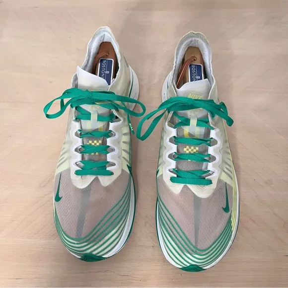 Nike Zoom Fly Celebrate the Chase Running Shoes White Green men's 10.5
