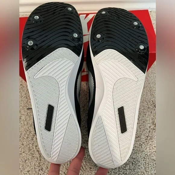 Nike Zoom Rival Black White Running Cleats Shoes