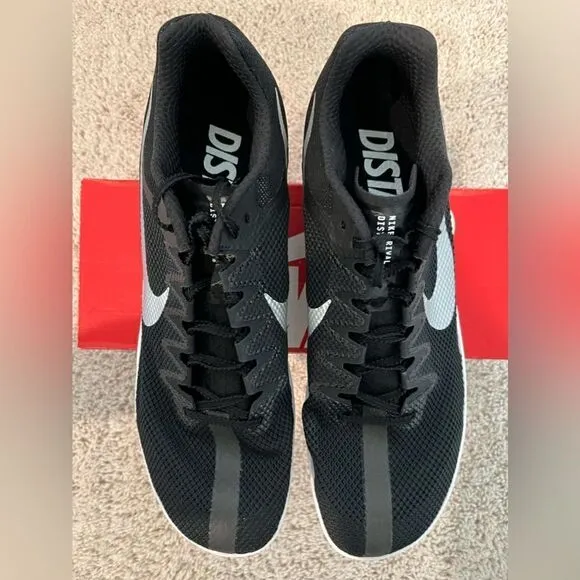Nike Zoom Rival Black White Running Cleats Shoes
