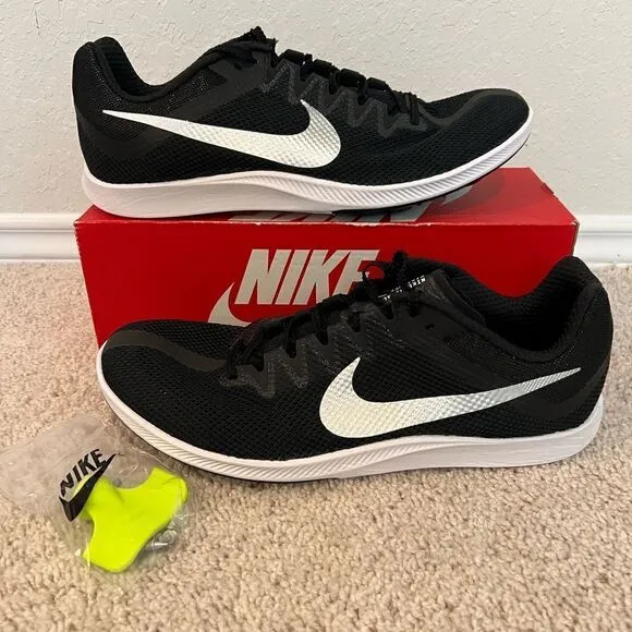 Nike Zoom Rival Black White Running Cleats Shoes