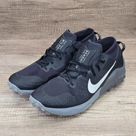 Nike Zoom Wildhorse 6 Men's Size 13 Black Gray Trail Running Shoes (BV7106-001)