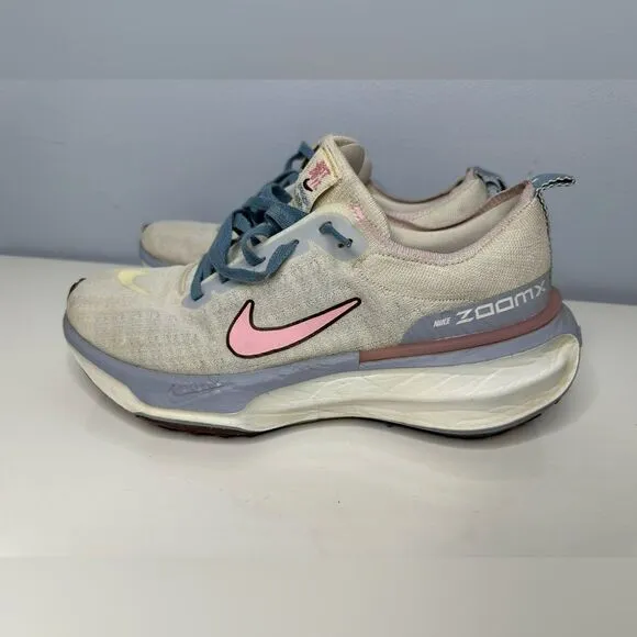 Nike ZoomX Invincible Run 3 FK Running Shoes White Blue Pink Women’s 9.5
