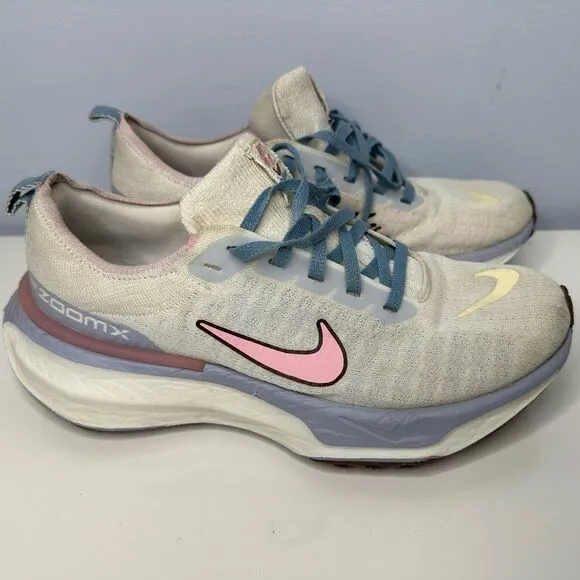 Nike ZoomX Invincible Run 3 FK Running Shoes White Blue Pink Women’s 9.5