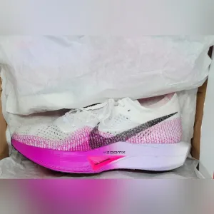 Nike ZoomX Vaporfly Next% White/Vivid Running Shoes Sz 9.5 Men NIB