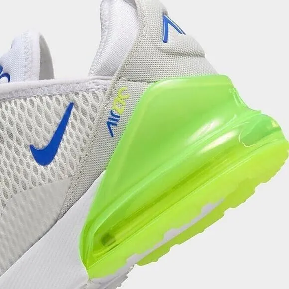 Nike Air Max 270 HJ9238-100 Sneakers Kids US 11C White Volt Running Shoes TF4121