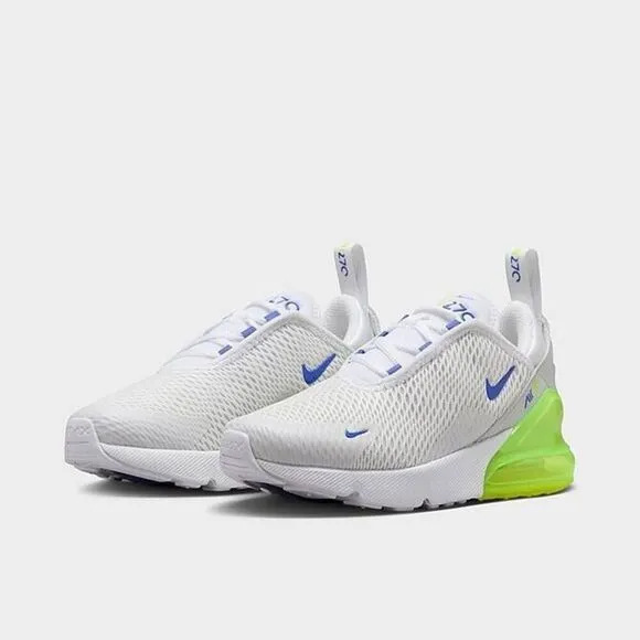 Nike Air Max 270 HJ9238-100 Sneakers Kids US 11C White Volt Running Shoes TF4121