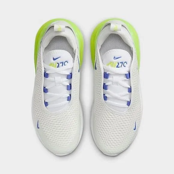 Nike Air Max 270 HJ9238-100 Sneakers Kids US 11C White Volt Running Shoes TF4121